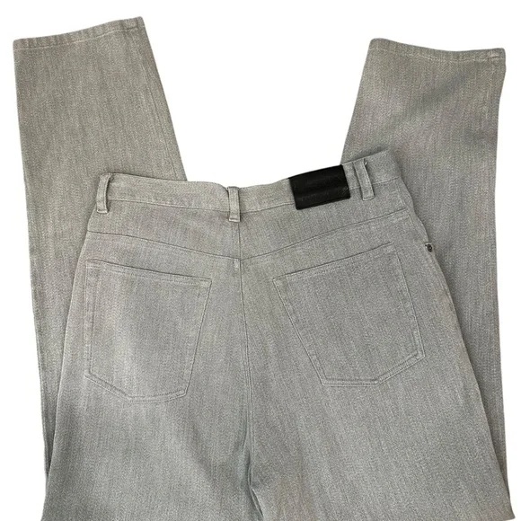 Lauren Ralph Lauren High Rise grey pants 100% Cotton,‎ Size 10, straight leg - Picture 2 of 7